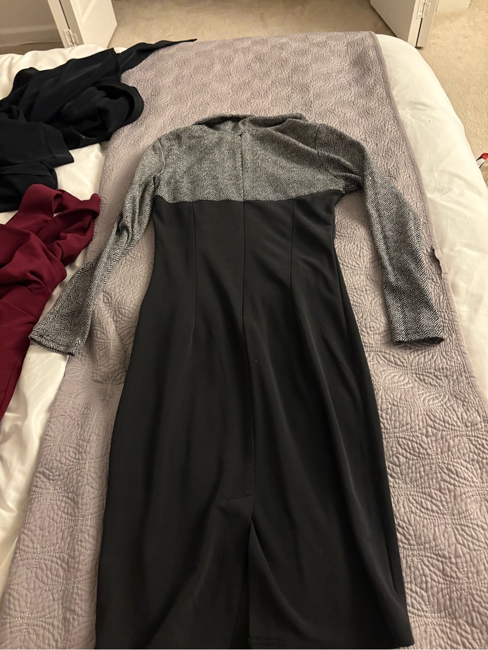 Amazon Two-Tone Black and Silver Mini Dress